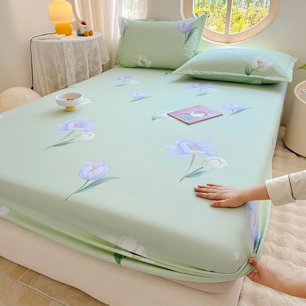 家贝爱 2024新款原棉老粗布床笠 清梦