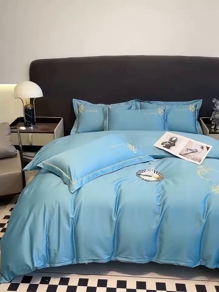 91家纺网 家纺一手货源 找家纺 （总）艾迪尚家纺 2025新款120S刺绣长绒棉四六件套