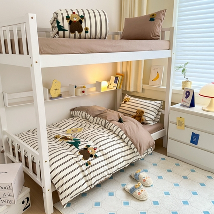 91家纺网 家纺一手货源 找家纺 （总）锦觅 2024新款学生季全棉小清新绣花时尚复古卡通三件套四件套