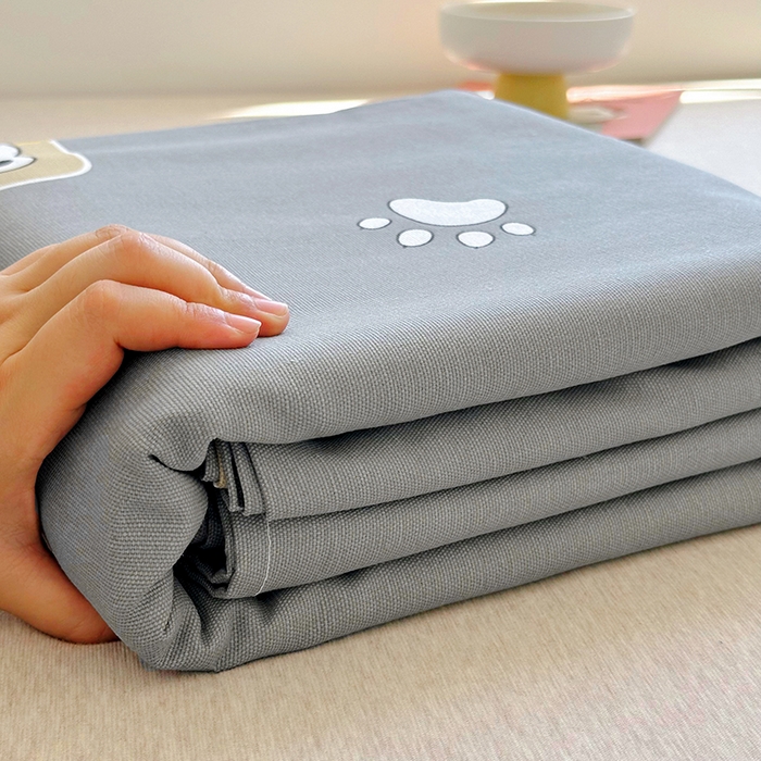 91家纺网 家纺一手货源 找家纺 家贝爱 2024新款原棉老粗布床单 格格熊