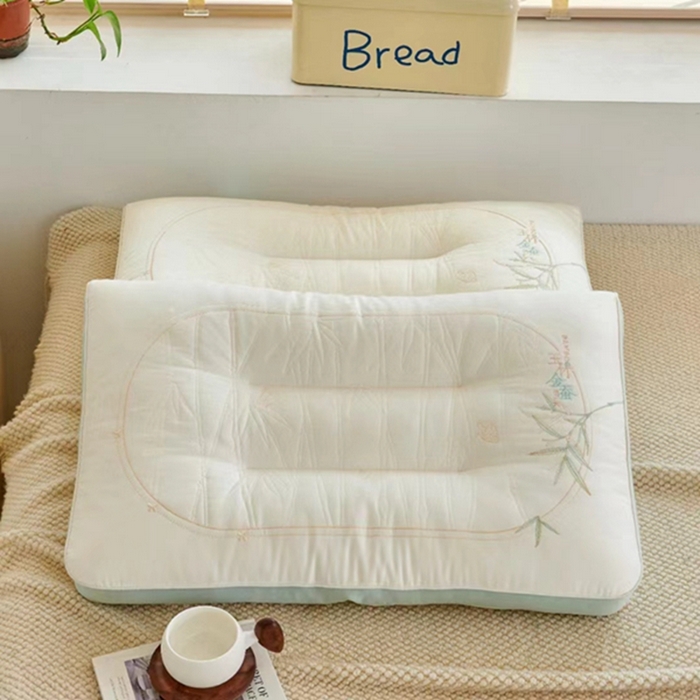 91家纺网 家纺一手货源 找家纺 （总）其乐枕芯 2024新款国风玉竹金蚕护颈枕枕头枕芯超30天不退不换 