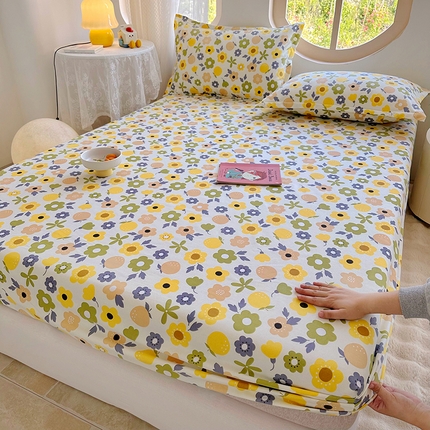 家贝爱 2024新款原棉老粗布床笠 浅夏