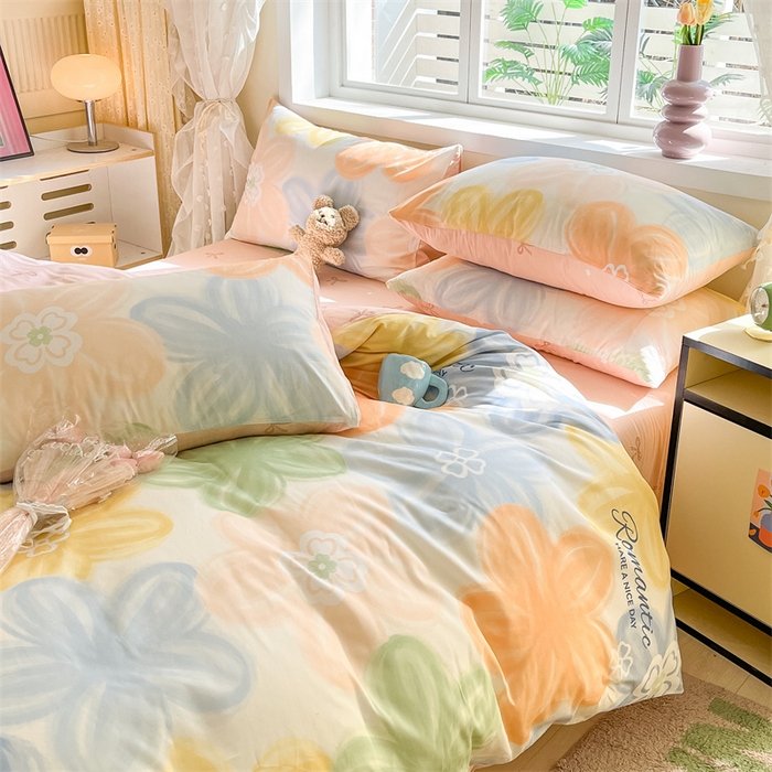 91家纺网 家纺一手货源 找家纺 本制 2024新款12868全棉印花四件套 初萱