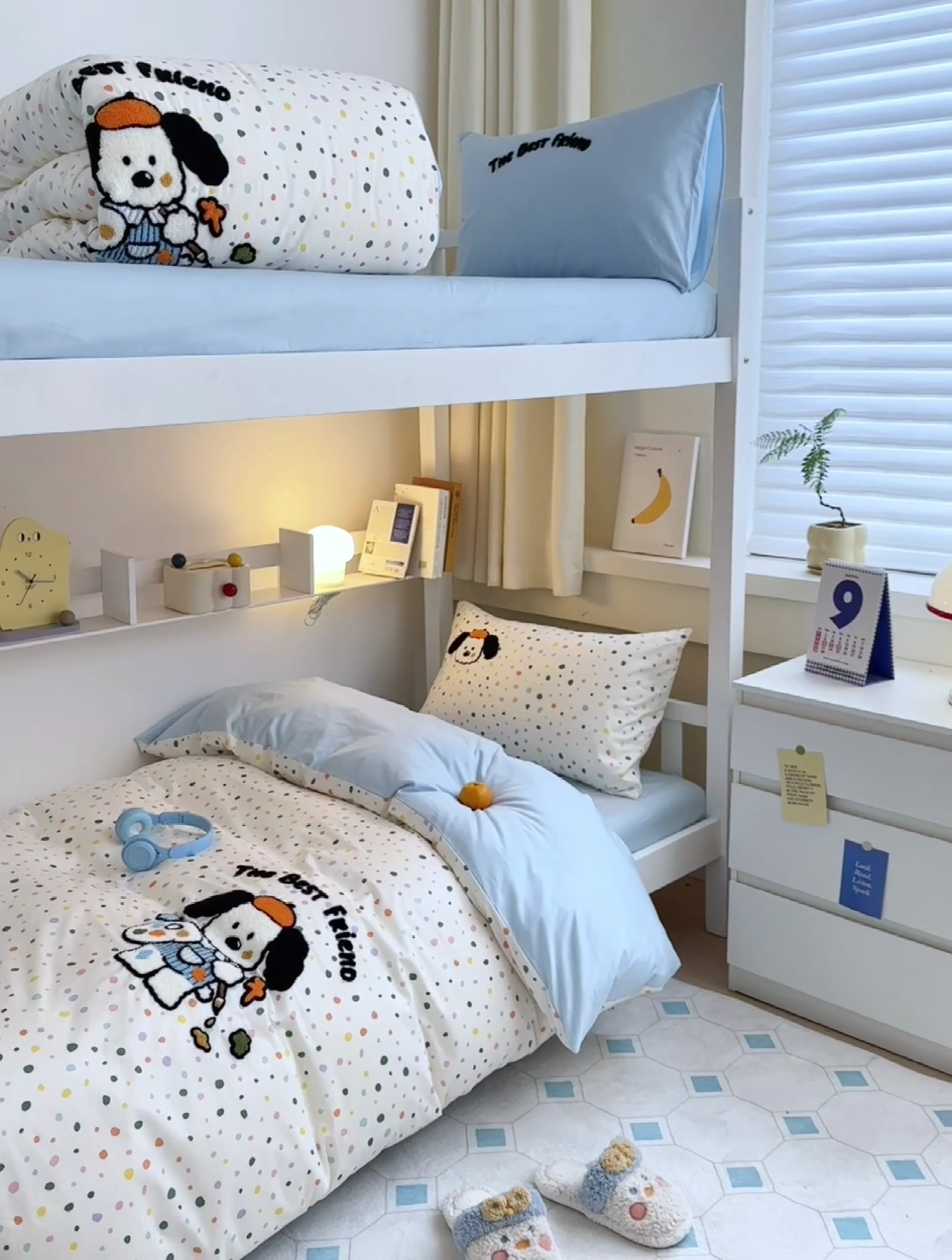 91家纺网 家纺一手货源 找家纺 锦觅 2024新款学生季全棉小清新绣花时尚复古卡通三件套四件套 小画家