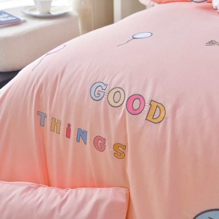 91家纺网 家纺一手货源 找家纺 （总）佳梦家纺 2024新款40支全棉高端贴布绣卡通四件套