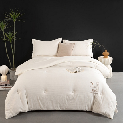 91家纺网 家纺一手货源 找家纺 （总） 2024新款无染水洗针织棉二合一子母被蚕丝被冬被被子直播