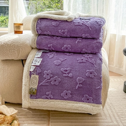 呗旺鹿 2024新款多巴胺双面塔肤绒高克重盖毯（特价款） 花岛