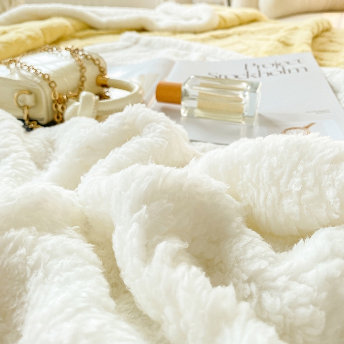 91家纺网 家纺一手货源 找家纺 呗旺鹿 2024新款多巴胺双面塔肤绒高克重盖毯（特价款） 格调