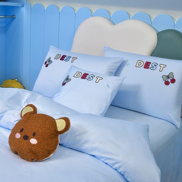 91家纺网 家纺一手货源 找家纺 佳梦家纺 2024新款40支全棉轻熟贴布绣卡通四套件 快乐之旅