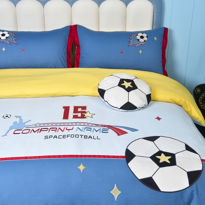 91家纺网 家纺一手货源 找家纺 佳梦家纺 2024新款40支全棉高端贴布绣卡通四件套 洛迪