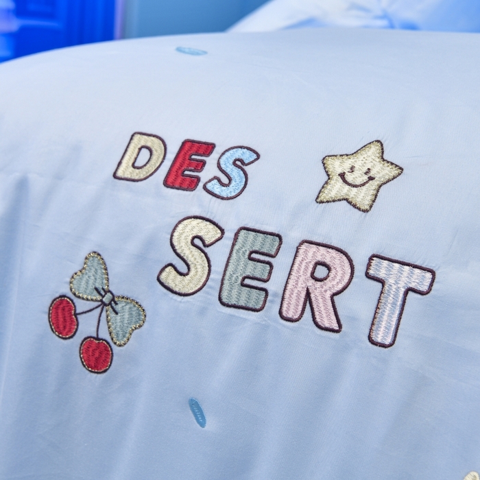 91家纺网 家纺一手货源 找家纺 佳梦家纺 2024新款40支全棉轻熟贴布绣卡通四套件 快乐之旅