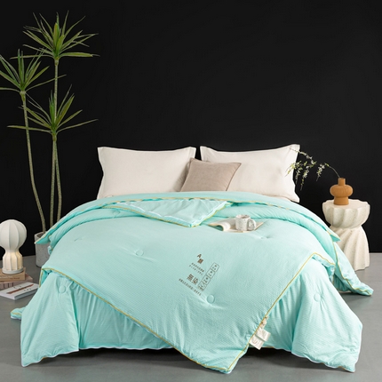 91家纺网 家纺一手货源 找家纺 （总） 2024新款无染水洗针织棉二合一子母被蚕丝被冬被被子直播