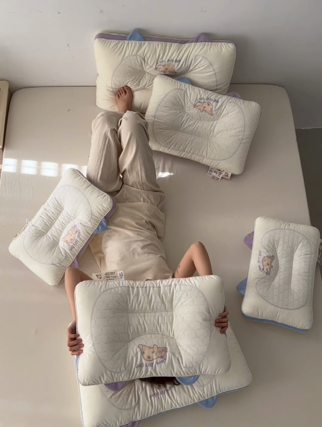 91家纺网 家纺一手货源 找家纺 （总）她喜爱枕芯枕头 2024新款A类全棉满分睡眠亲子枕 