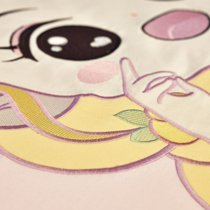 91家纺网 家纺一手货源 找家纺 佳梦家纺 2024新款40支全棉高端贴布绣卡通四件套 长发公主