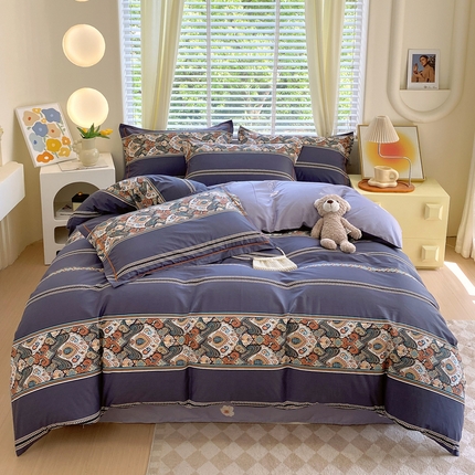 91家纺网 家纺一手货源 找家纺 （总）星期三 2024年6月新款铂金全棉13372四件套（加老板微信有会员价）