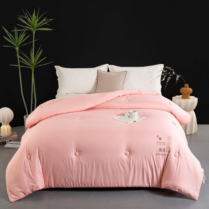 91家纺网 家纺一手货源 找家纺 （总） 2024新款无染水洗针织棉二合一子母被蚕丝被冬被被子直播