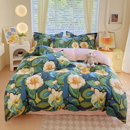 91家纺网 家纺一手货源 找家纺 （总）星期三 2024年6月新款铂金全棉13372四件套（加老板微信有会员价）