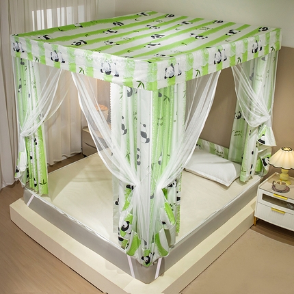 显高蚊帐2025新款坐床遮光防尘坐床回底遮光蚊帐系列 熊猫宝贝