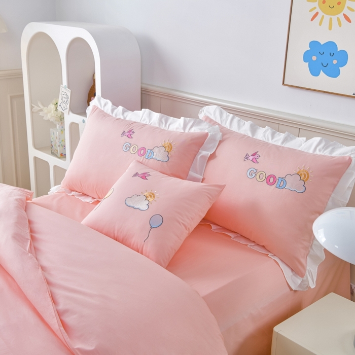 91家纺网 家纺一手货源 找家纺 （总）佳梦家纺 2024新款40支全棉高端贴布绣卡通四件套