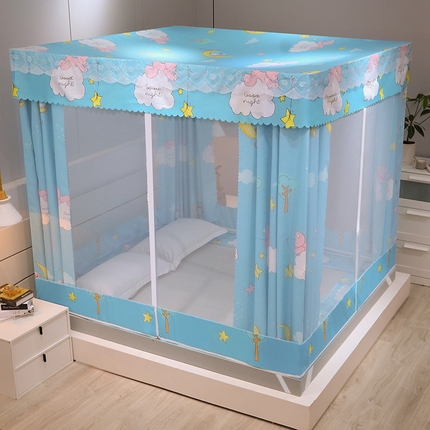 显高蚊帐2025新款坐床遮光防尘坐床回底遮光蚊帐系列 晚安