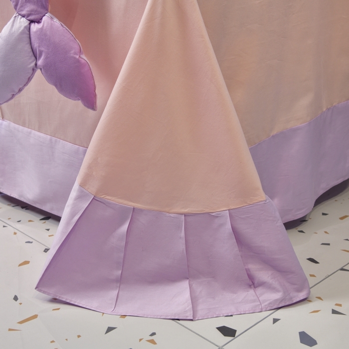 91家纺网 家纺一手货源 找家纺 佳梦家纺 2024新款40支全棉高端贴布绣卡通四件套 美人鱼