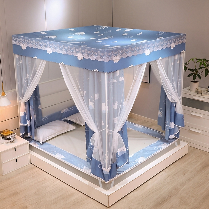 91家纺网 家纺一手货源 找家纺 显高蚊帐2025新款坐床遮光防尘坐床回底遮光蚊帐系列