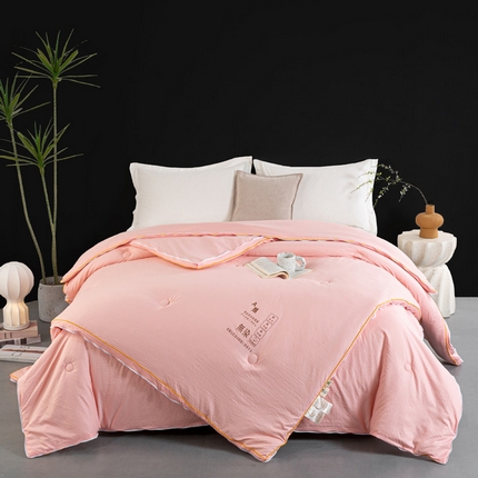 91家纺网 家纺一手货源 找家纺 （总） 2024新款无染水洗针织棉二合一子母被蚕丝被冬被被子直播