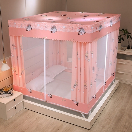 显高蚊帐2025新款坐床遮光防尘坐床回底遮光蚊帐系列 樱桃小姐