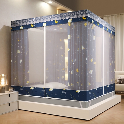 显高蚊帐2025新款坐床遮光防尘坐床回底遮光蚊帐系列 浪漫星空