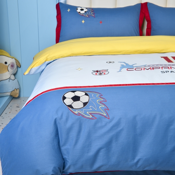 91家纺网 家纺一手货源 找家纺 佳梦家纺 2024新款40支全棉高端贴布绣卡通四件套 洛迪