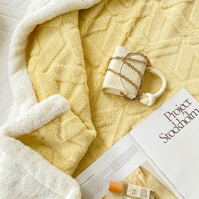 91家纺网 家纺一手货源 找家纺 呗旺鹿 2024新款多巴胺双面塔肤绒高克重盖毯（特价款） 格调