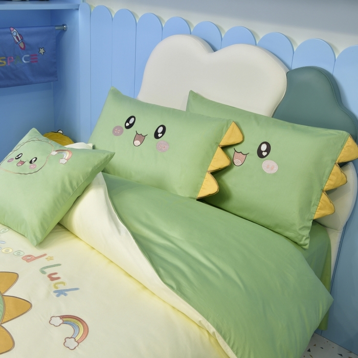 91家纺网 家纺一手货源 找家纺 佳梦家纺 2024新款40支全棉高端贴布绣卡通四件套 米迦