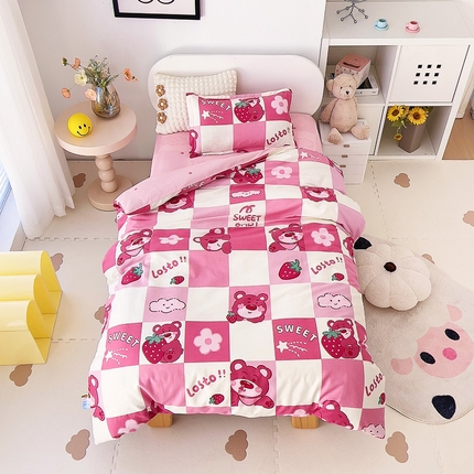 91家纺网 家纺一手货源 找家纺 （总）芭伯妮2025AB版全棉幼儿园三件套儿童被子套件六件套