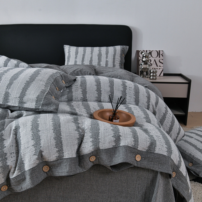 91家纺网 家纺一手货源 找家纺 （总）娜娜 2024新款全棉双层纱大提花四件套