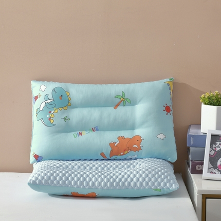 91家纺网 家纺一手货源 找家纺 （总）冬巢 2024夏季枕头全棉冰豆豆枕儿童枕卡通单个枕芯小学生专用护颈椎枕