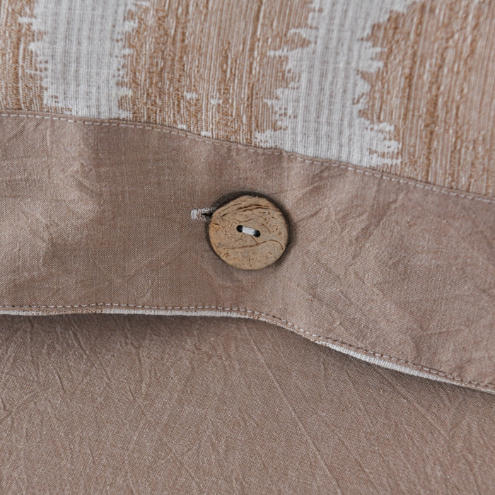 91家纺网 家纺一手货源 找家纺 娜娜 2024新款全棉双层纱大提花四件套 条纹-咖