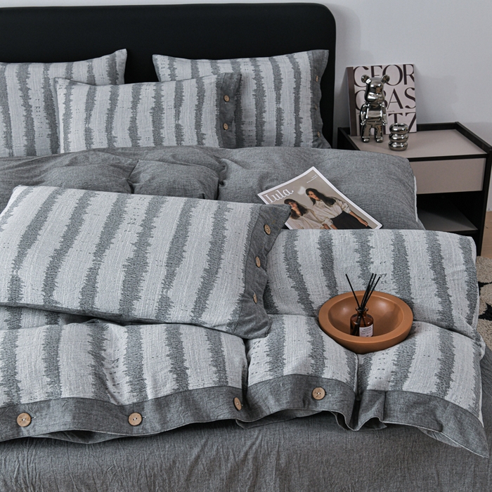 91家纺网 家纺一手货源 找家纺 （总）娜娜 2024新款全棉双层纱大提花四件套