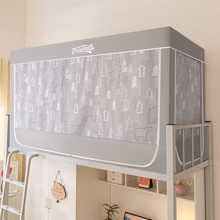 爱上家居 2024新款强遮光防蚊学生宿舍蚊帐 森林动物