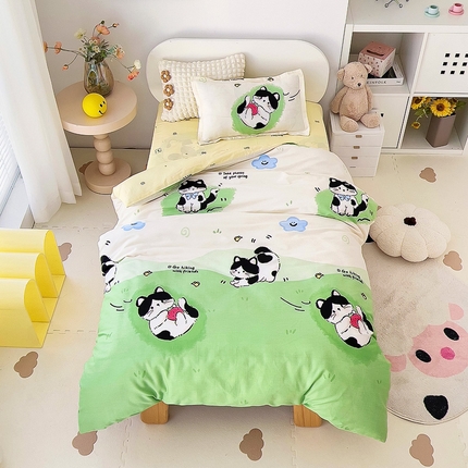 91家纺网 家纺一手货源 找家纺 （总）芭伯妮 2025新款AB版全棉幼儿园三件套六件套