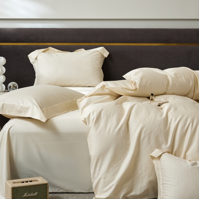 91家纺网 家纺一手货源 找家纺 恒尚居 2024新款100支长绒棉提花四件套 034克洛伊