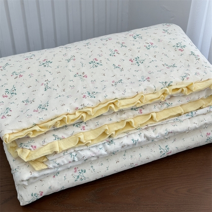 91家纺网 家纺一手货源 找家纺 （总）2025新款全棉A类双层纱小清新夏被