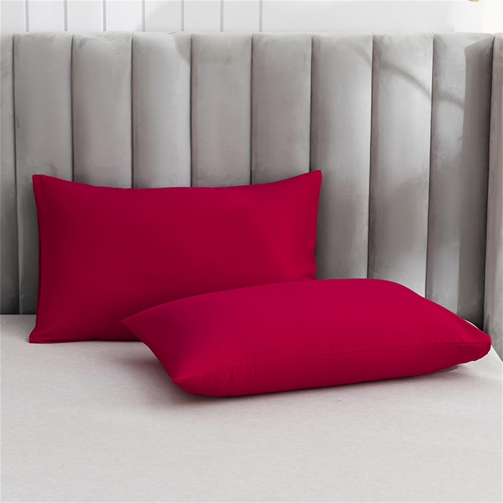 91家纺网 家纺一手货源 找家纺 2025款跨境外贸纯色磨毛床笠套装三件套床上用品 外贸专供可定制 酒红