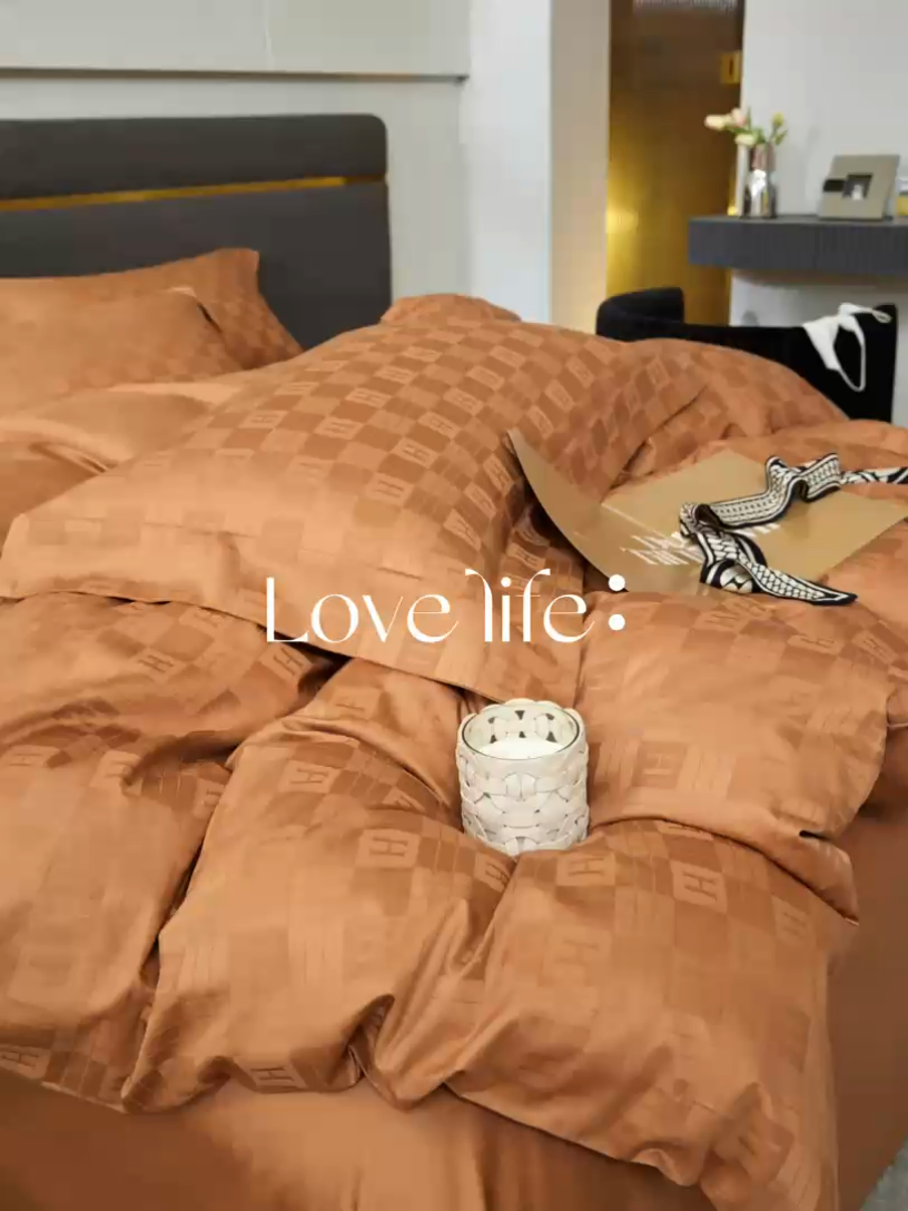 91家纺网 家纺一手货源 找家纺 恒尚居 2024新款100支长绒棉提花四件套 042梦幻