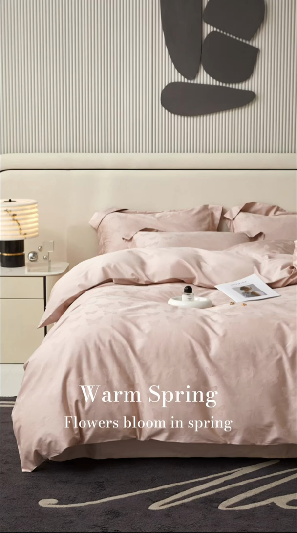 91家纺网 家纺一手货源 找家纺 恒尚居 2024新款100支长绒棉提花四件套 019梦之境