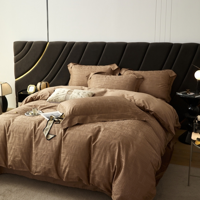 91家纺网 家纺一手货源 找家纺 恒尚居 2024新款100支长绒棉提花四件套 041蔚然