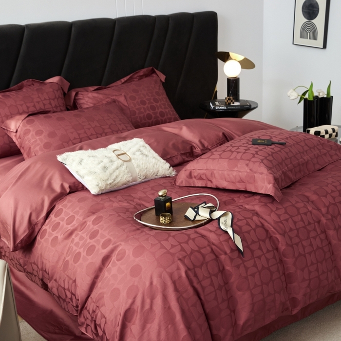 91家纺网 家纺一手货源 找家纺 恒尚居 2024新款100支长绒棉提花四件套 023冰岛恋歌