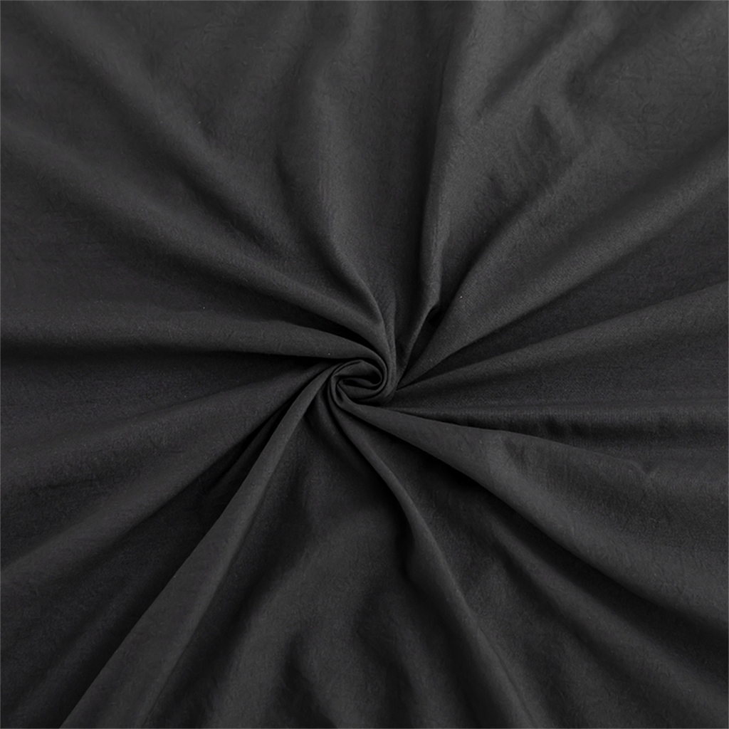 91家纺网 家纺一手货源 找家纺 2025款跨境外贸纯色磨毛单床笠单品床上用品 外贸专供可定制 黑色