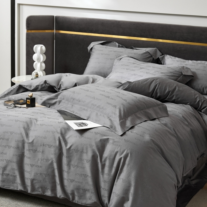 91家纺网 家纺一手货源 找家纺 恒尚居 2024新款100支长绒棉提花四件套 029爱之旅