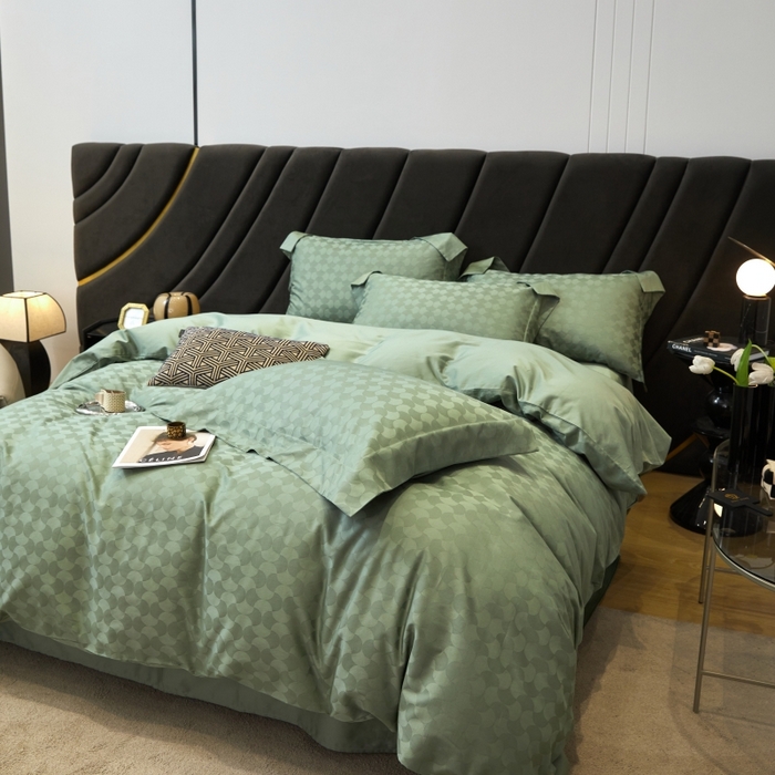 91家纺网 家纺一手货源 找家纺 恒尚居 2024新款100支长绒棉提花四件套 011月石浪漫