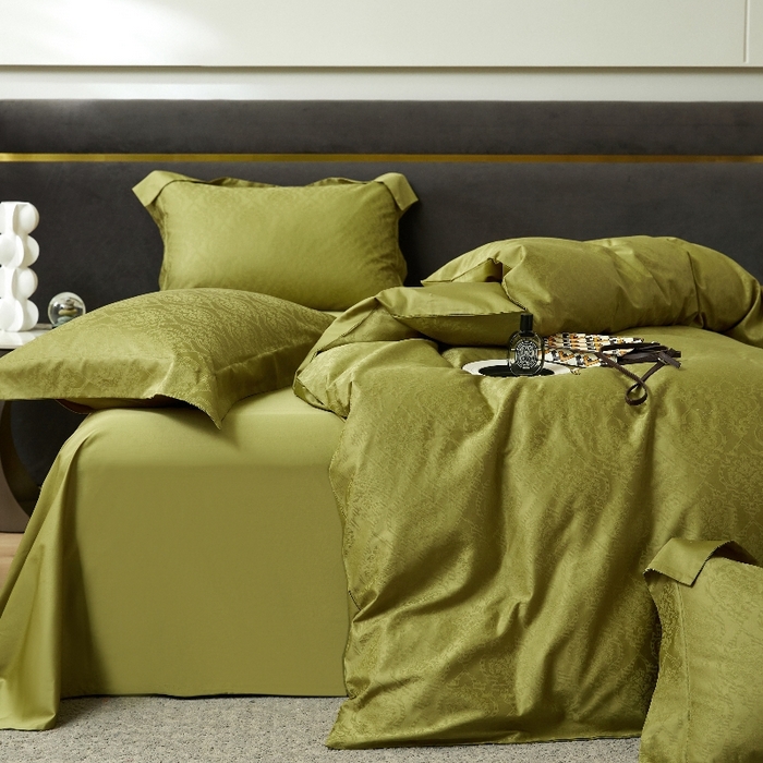 91家纺网 家纺一手货源 找家纺 恒尚居 2024新款100支长绒棉提花四件套 北欧风情